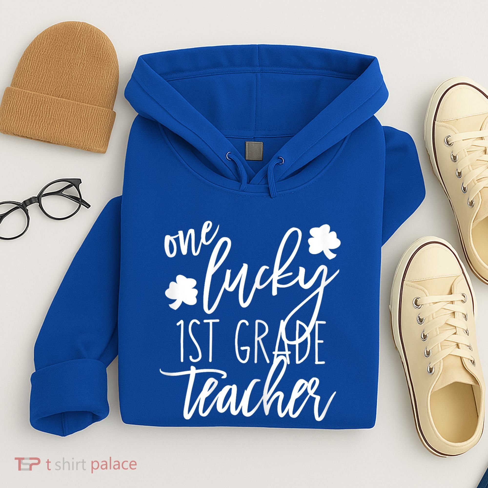 St Patricks Day One Lucky First Grade Teacher St Pattys Day Hoodie