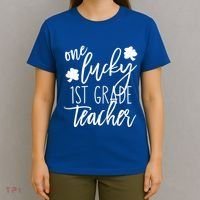 St Patricks Day One Lucky First Grade Teacher St Pattys Day T-Shirt thumb 4