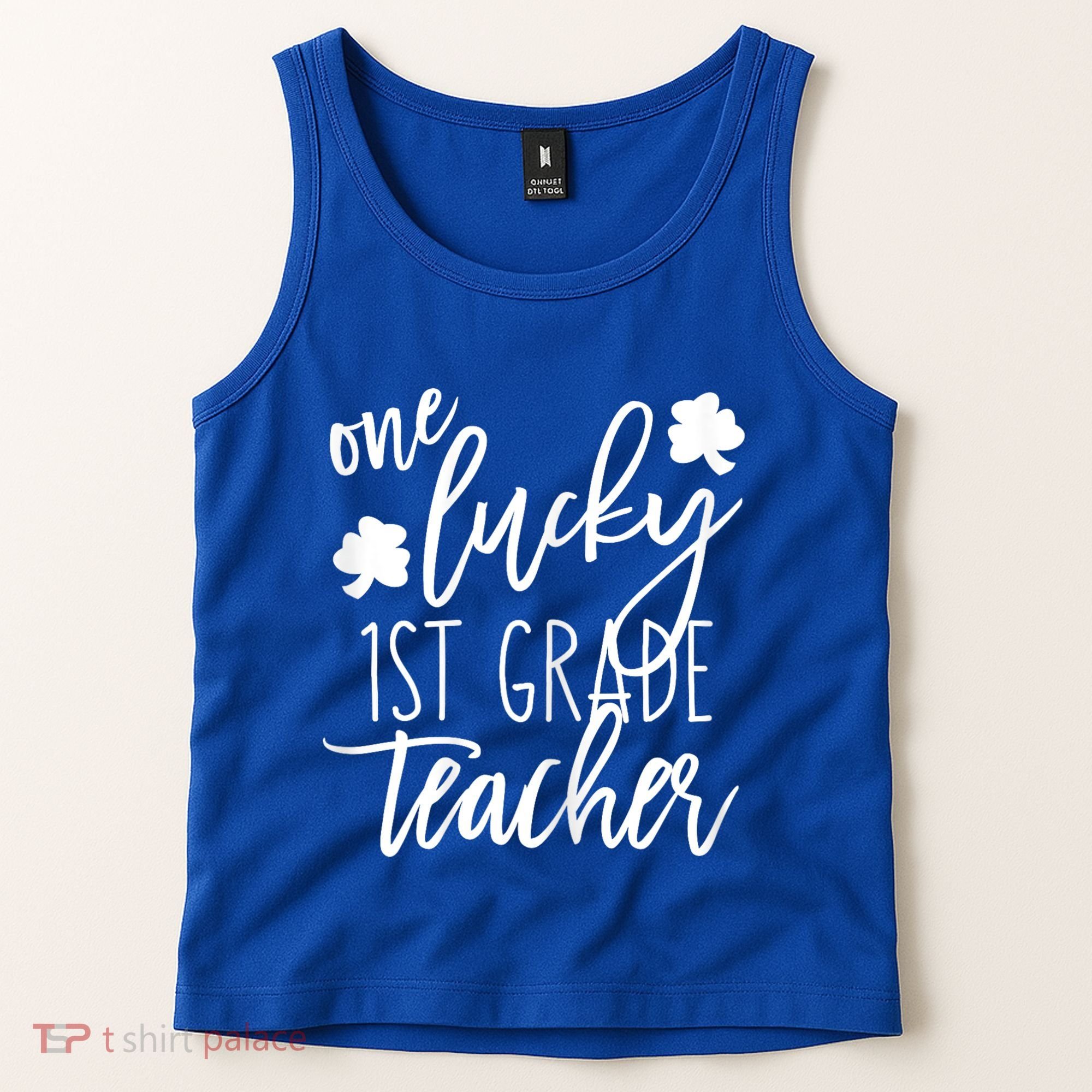 St Patricks Day One Lucky First Grade Teacher St Pattys Day Tank Top