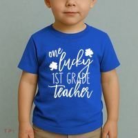 St Patricks Day One Lucky First Grade Teacher St Pattys Day Toddler T-Shirt thumb 2