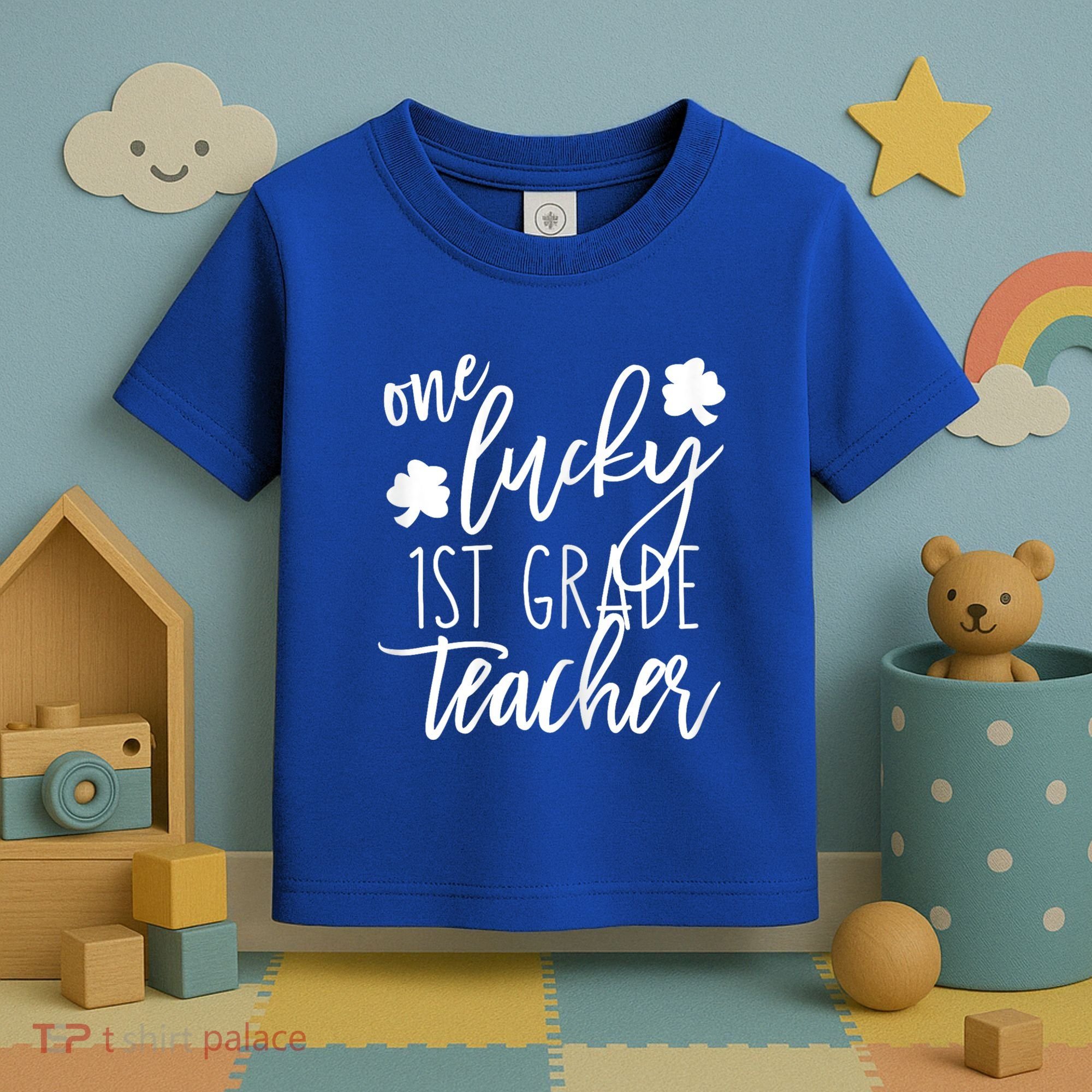 St Patricks Day One Lucky First Grade Teacher St Pattys Day Toddler T-Shirt