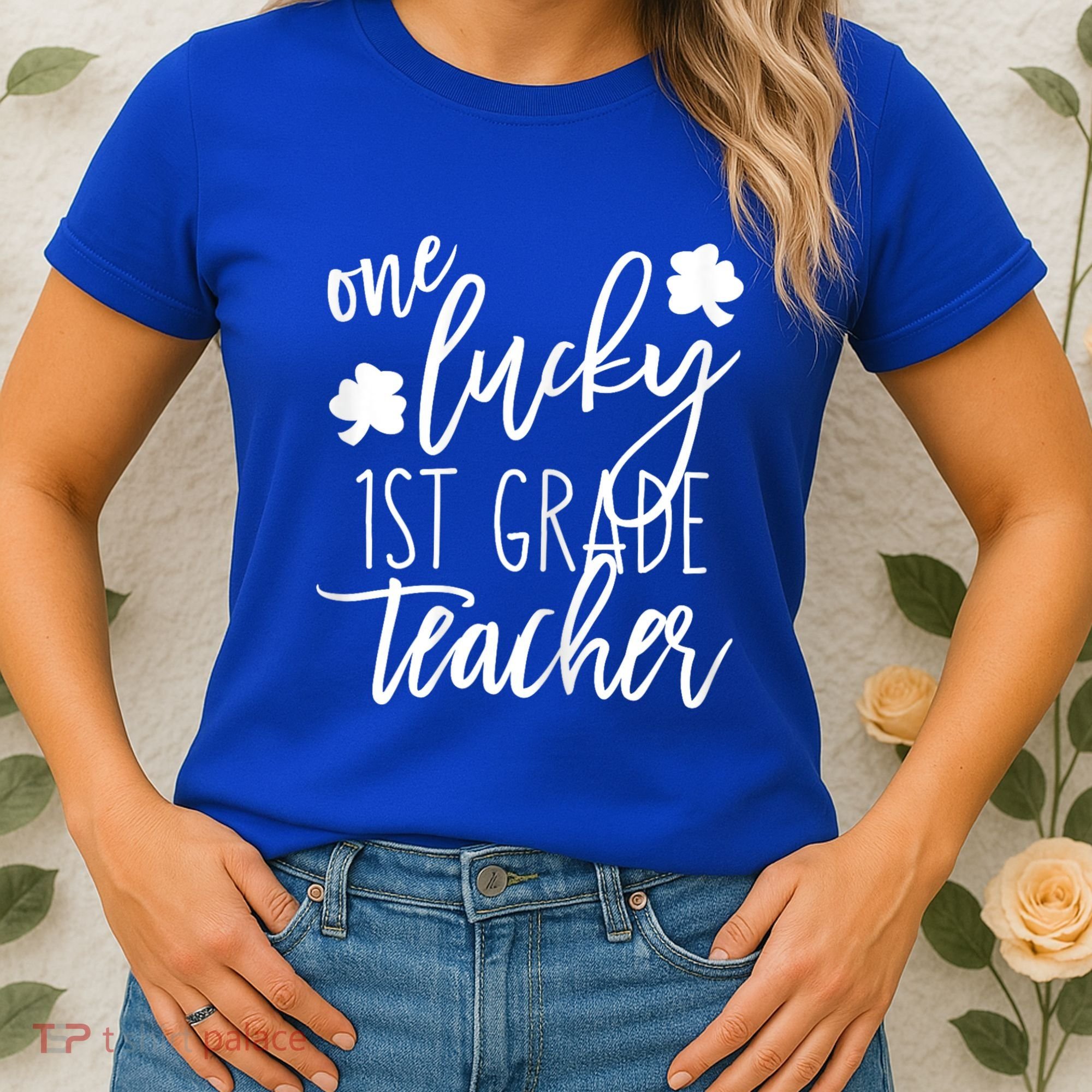 St Patricks Day One Lucky First Grade Teacher St Pattys Day Women's T-Shirt
