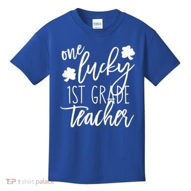 St Patricks Day One Lucky First Grade Teacher St Pattys Day Kids T-Shirt