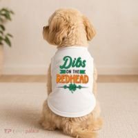 St. Patrick's Day Dibs On The Redhead Doggie Tank thumb 2