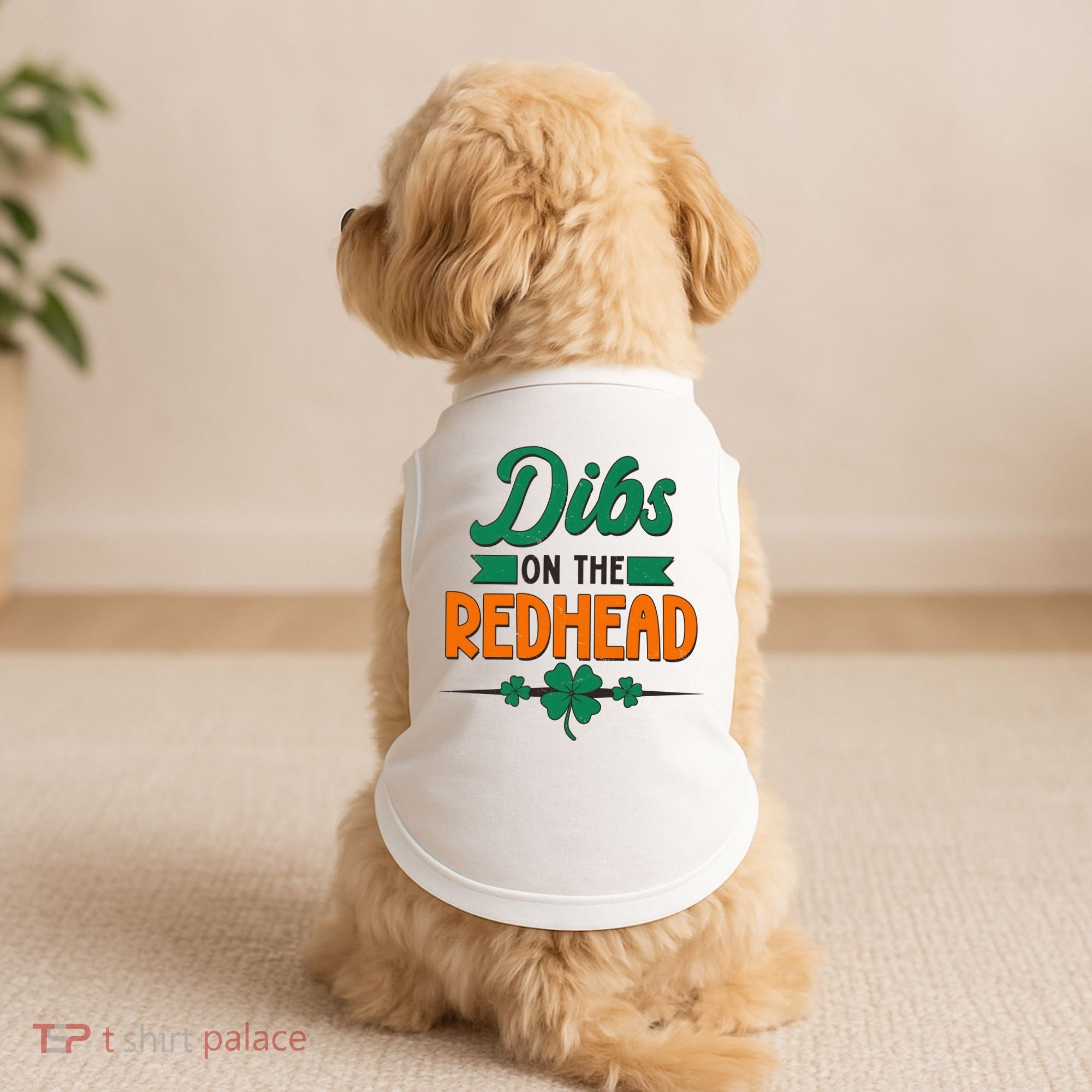 St. Patrick's Day Dibs On The Redhead Doggie Tank