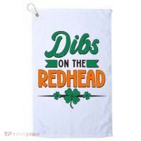 St. Patrick's Day Dibs On The Redhead Golf Towel thumb 0