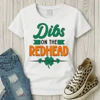 St. Patrick's Day Dibs On The Redhead Women's T-Shirt thumb 3