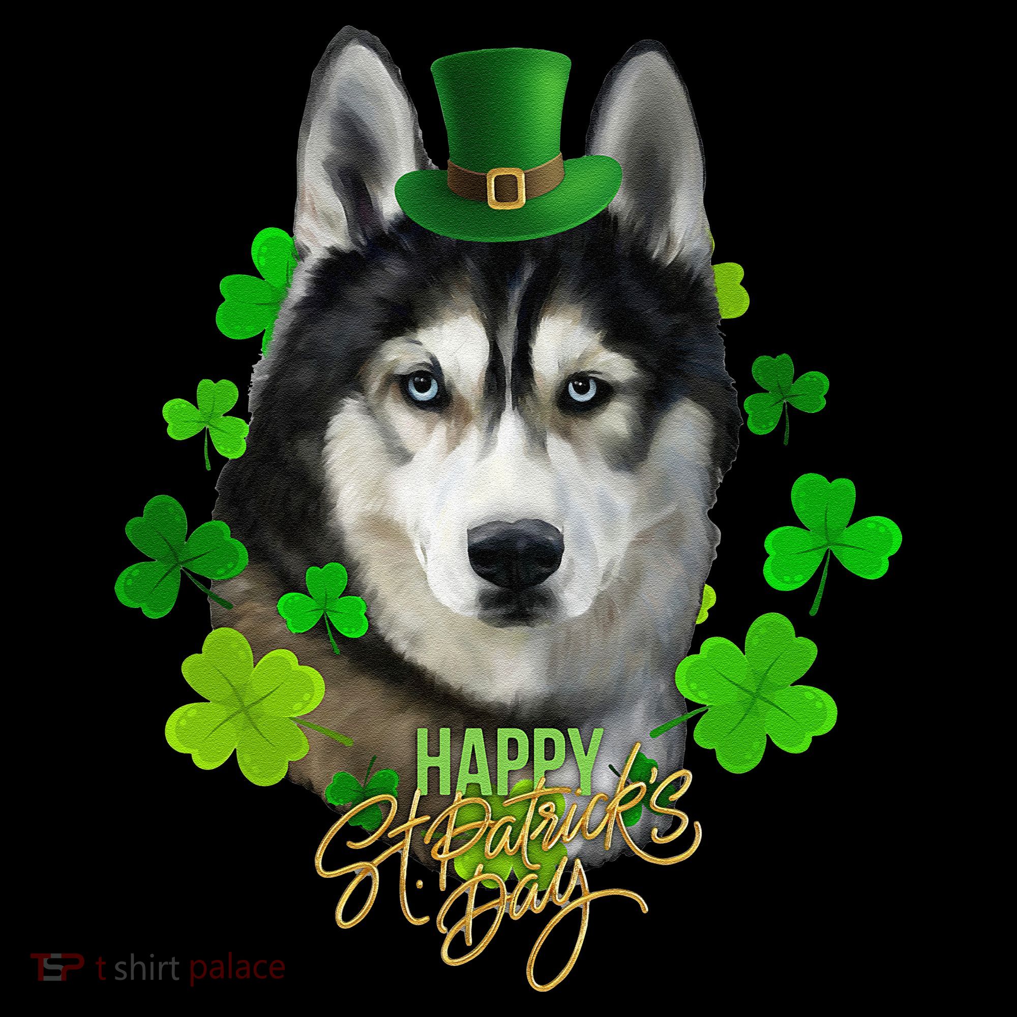 St Patrick's Day Irish Saint Patrick Shamrock Furious Husky Visor