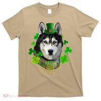 St Patrick's Day Irish Saint Patrick Shamrock Furious Husky T-Shirt thumb 0