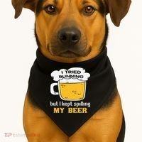 St Patrick's Day Drinking USA-Made Doggie Bandana thumb 1