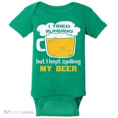 St Patrick's Day Drinking Baby Bodysuit