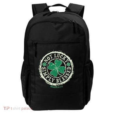 St. Patrick's Day Not Lucky Simply Blessed Romans 4 78 Backpack