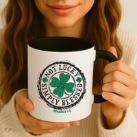St. Patrick's Day Not Lucky Simply Blessed Romans 4 78 Coffee Mug thumb 3