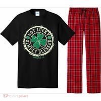 St. Patrick's Day Not Lucky Simply Blessed Romans 4 78 Pajama Set thumb 0