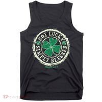 St. Patrick's Day Not Lucky Simply Blessed Romans 4 78 Tank Top thumb 0