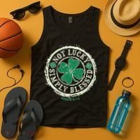 St. Patrick's Day Not Lucky Simply Blessed Romans 4 78 Tank Top thumb 4