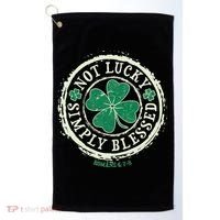 St. Patrick's Day Not Lucky Simply Blessed Romans 4 78 Golf Towel thumb 0