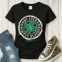 St. Patrick's Day Not Lucky Simply Blessed Romans 4 78 Women's T-Shirt thumb 3