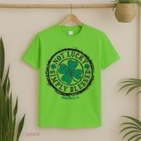 St. Patrick's Day Not Lucky Simply Blessed Romans 4 78 T-Shirt thumb 2