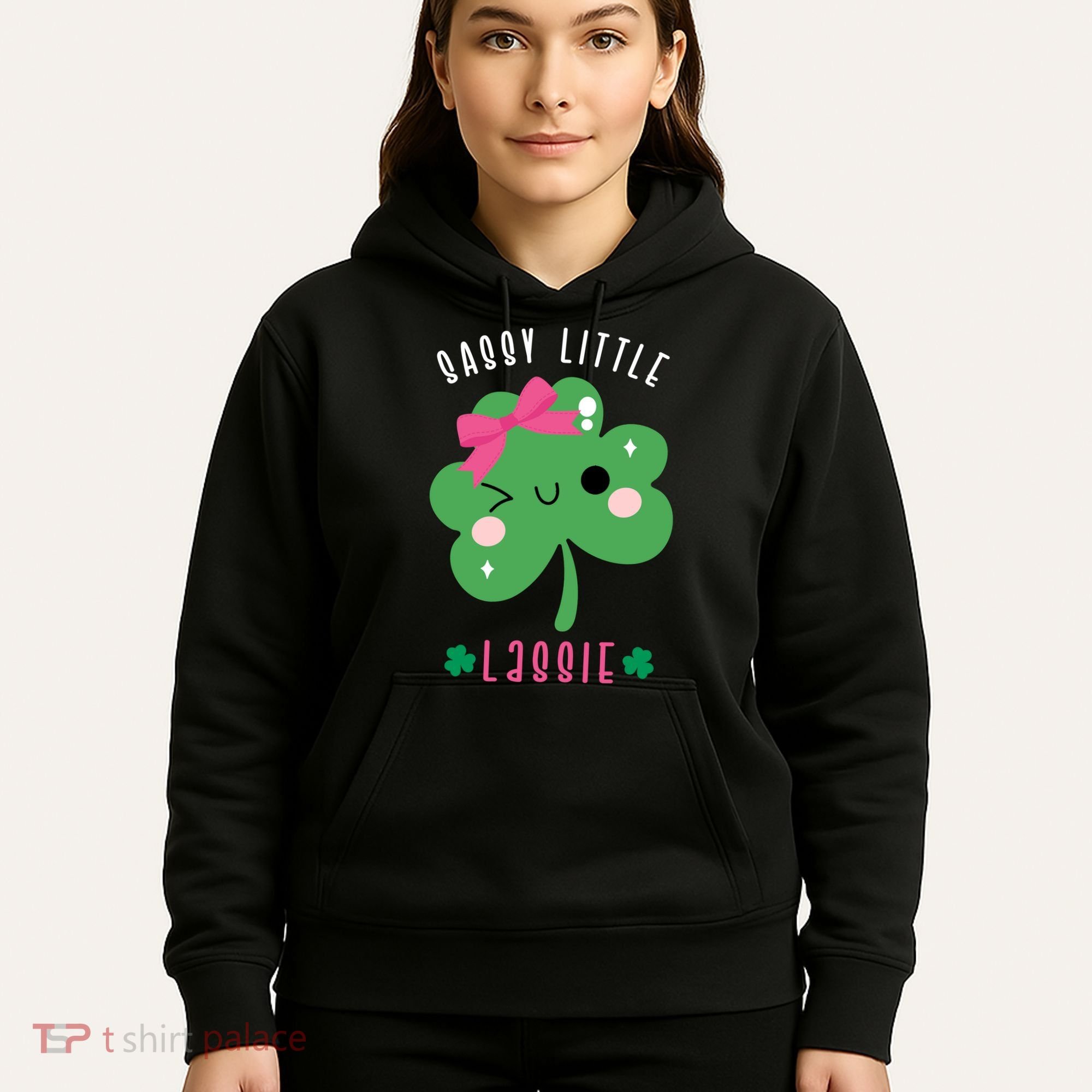 St Patricks Day Sassy Little Lassie Cute Funny Hoodie