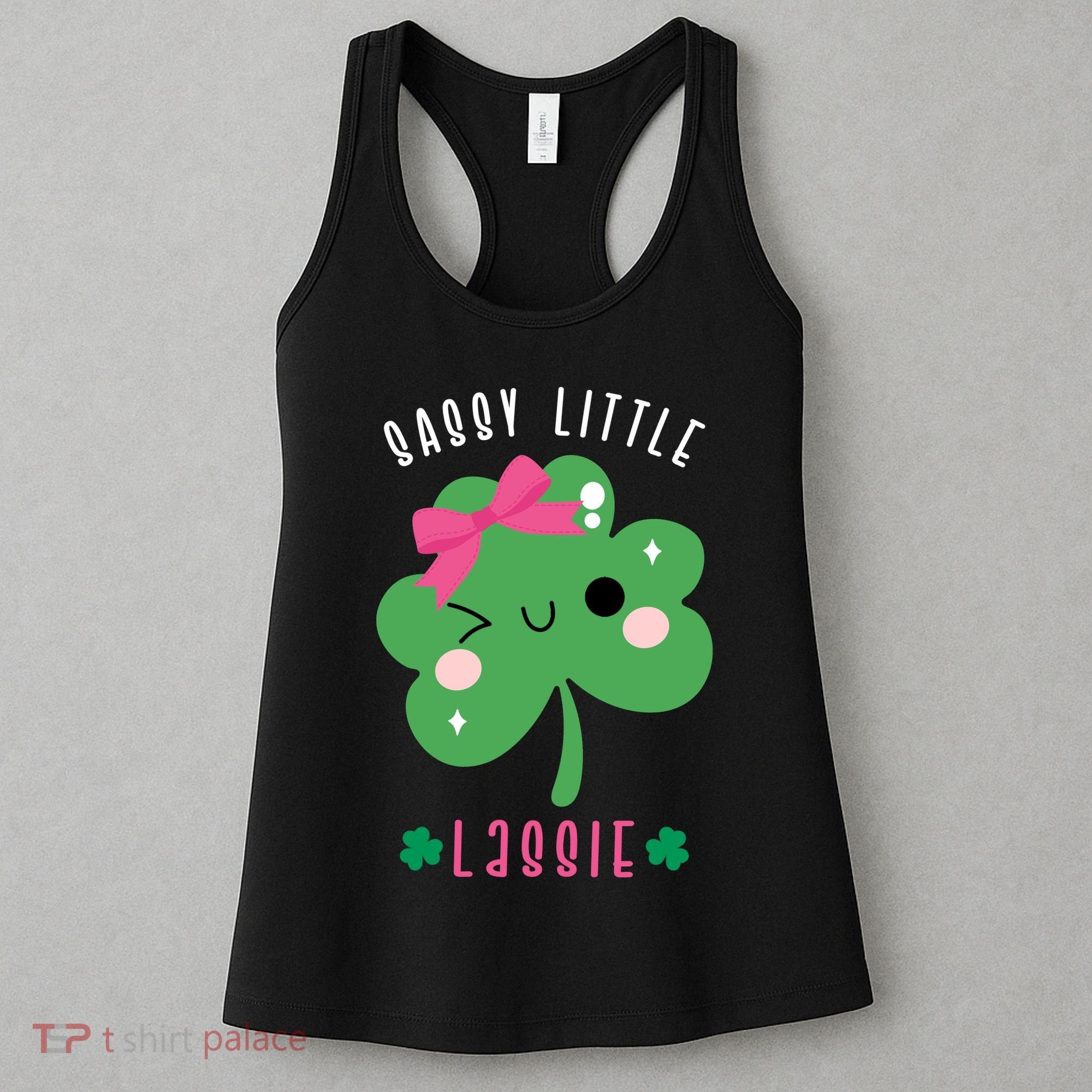 St Patricks Day Sassy Little Lassie Cute Funny Women's Tank Top