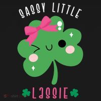 St Patricks Day Sassy Little Lassie Cute Funny Baby Bodysuit thumb 2