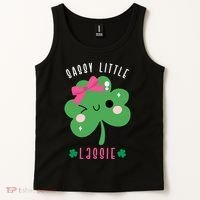 St Patricks Day Sassy Little Lassie Cute Funny Tank Top thumb 2
