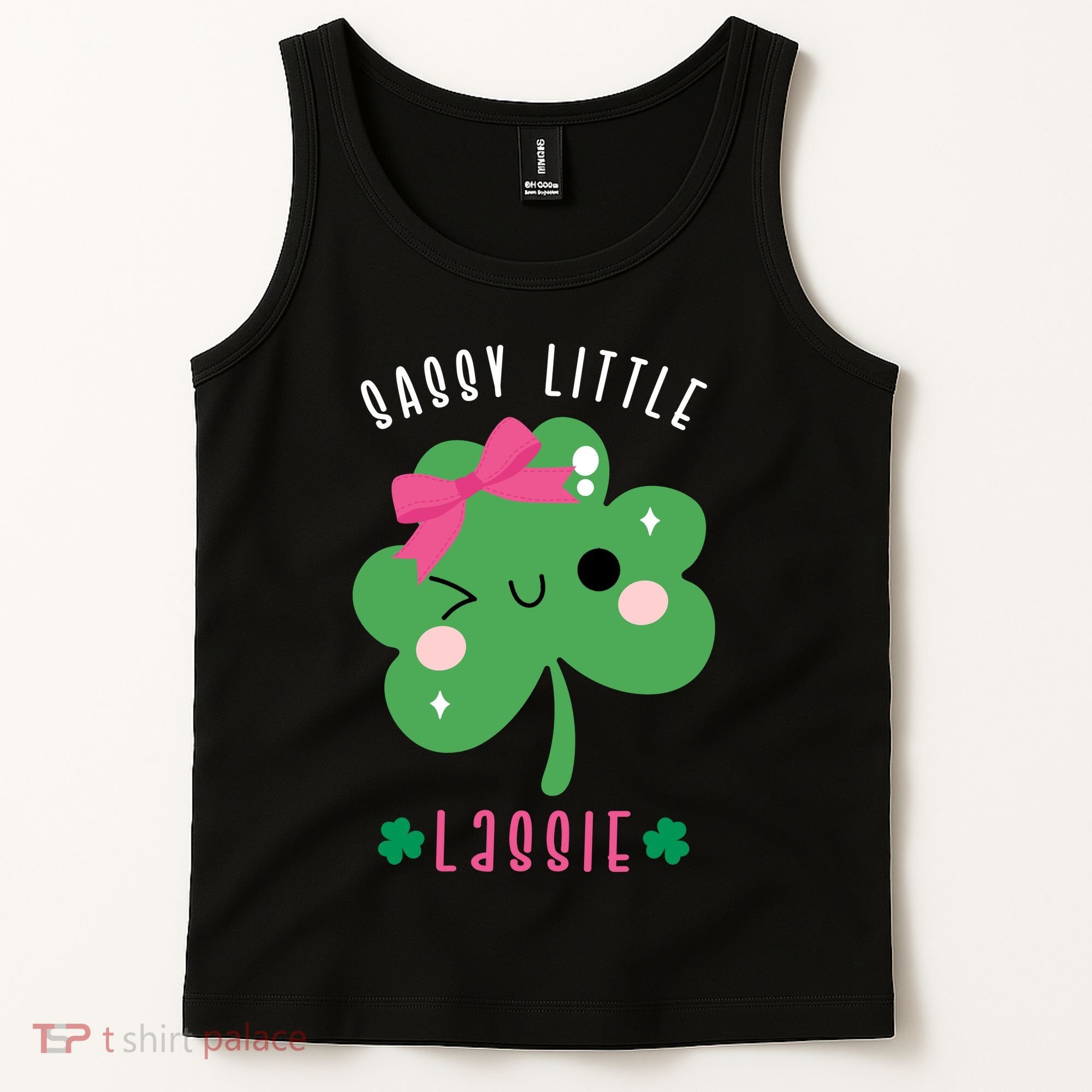 St Patricks Day Sassy Little Lassie Cute Funny Tank Top