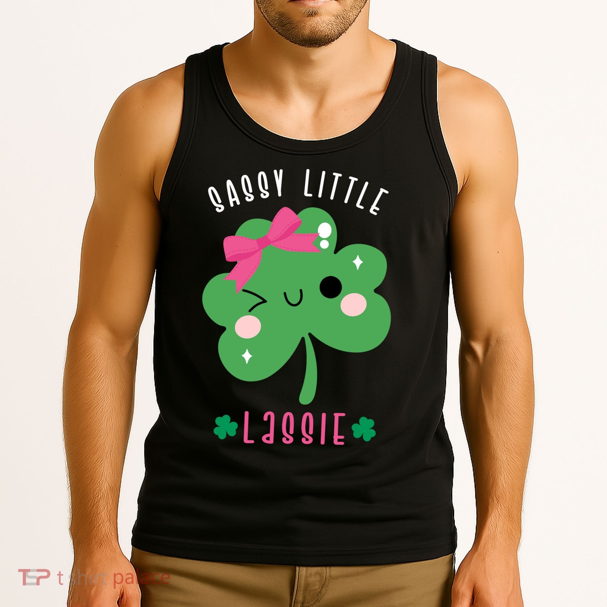 St Patricks Day Sassy Little Lassie Cute Funny Tank Top