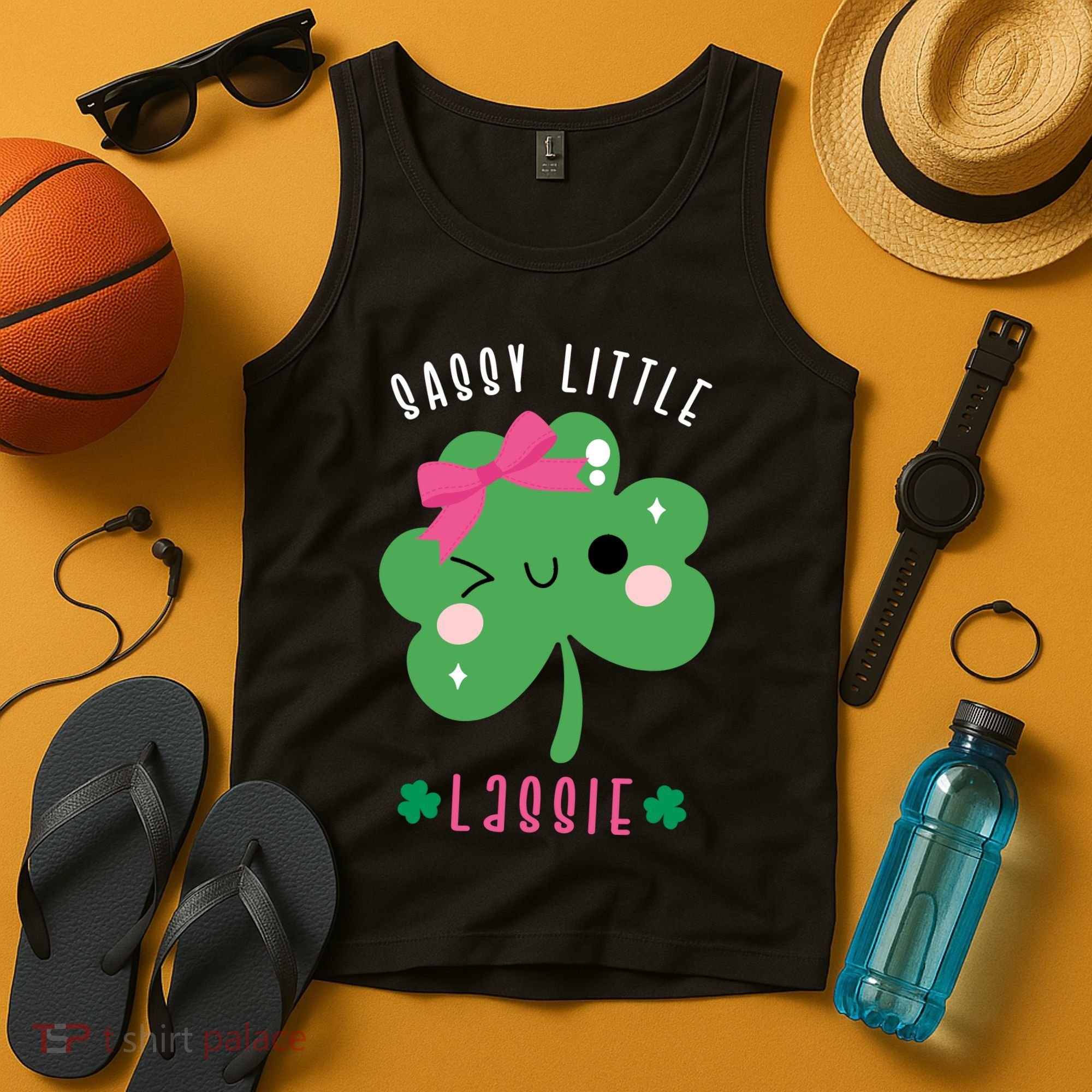 St Patricks Day Sassy Little Lassie Cute Funny Tank Top
