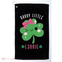 St Patricks Day Sassy Little Lassie Cute Funny Golf Towel thumb 0