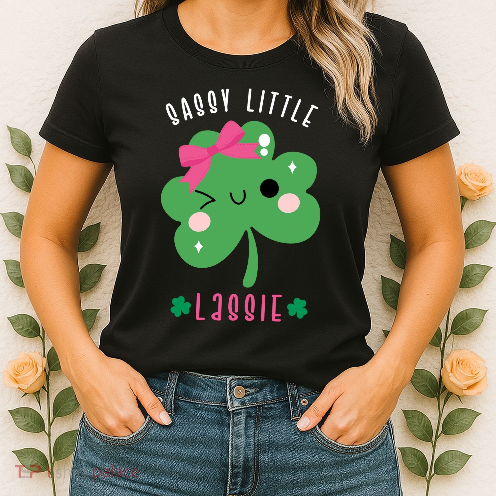 St Patricks Day Sassy Little Lassie Cute Funny Women's T-Shirt