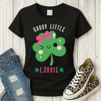 St Patricks Day Sassy Little Lassie Cute Funny Women's T-Shirt thumb 3