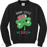 St Patricks Day Sassy Little Lassie Cute Funny Kids Sweatshirt thumb 0