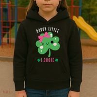 St Patricks Day Sassy Little Lassie Cute Funny Kids Hoodie thumb 3
