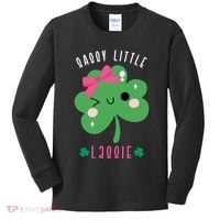 St Patricks Day Sassy Little Lassie Cute Funny Kids Long Sleeve Shirt thumb 0