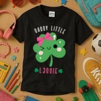 St Patricks Day Sassy Little Lassie Cute Funny Kids T-Shirt thumb 3