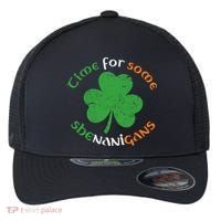 St Patrick's Day Time For Some Shenanigans Flexfit Unipanel Trucker Cap thumb 0