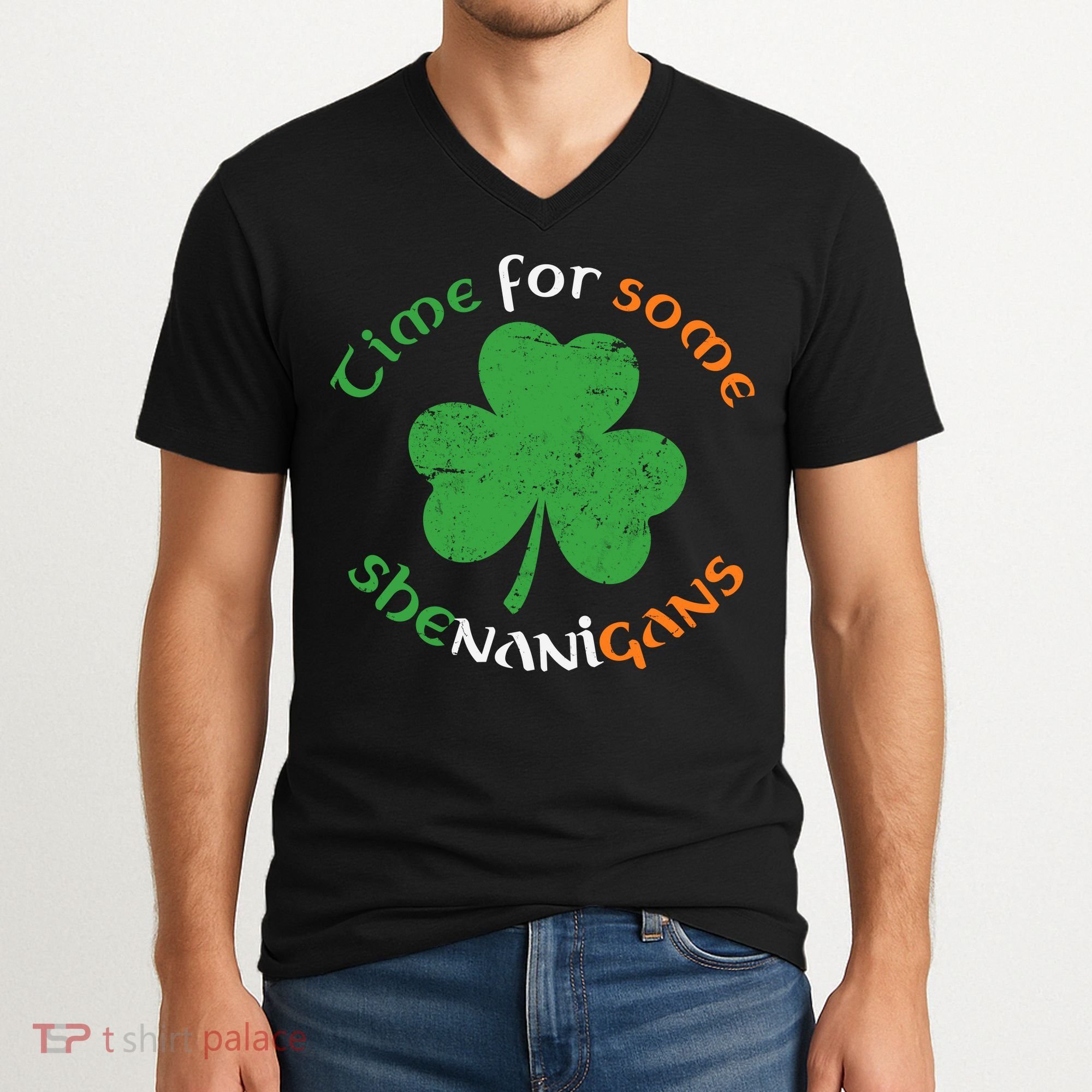St Patrick's Day Time For Some Shenanigans V-Neck T-Shirt