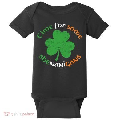 St Patrick's Day Time For Some Shenanigans Baby Bodysuit