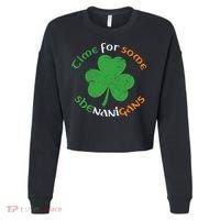St Patrick's Day Time For Some Shenanigans Cropped Pullover Crew thumb 0