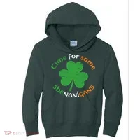 St Patrick's Day Time For Some Shenanigans Kids Hoodie thumb 0
