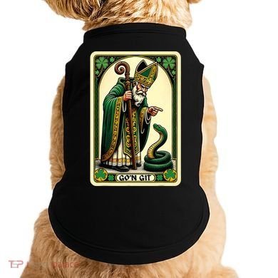 St Patricks Day Tarot Card GoN Git Funny St Patrick Doggie Tank