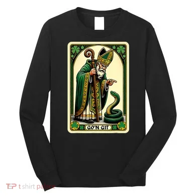 St Patricks Day Tarot Card GoN Git Funny St Patrick Long Sleeve Shirt