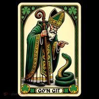 St Patricks Day Tarot Card GoN Git Funny St Patrick Women's Hoodie thumb 2