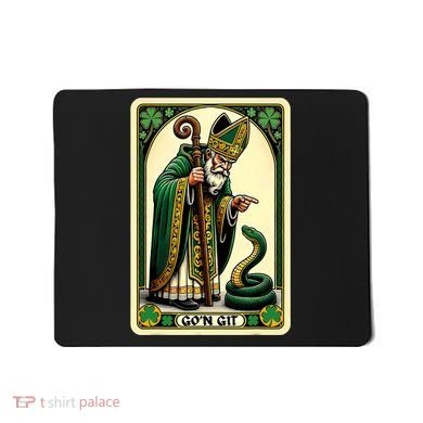St Patricks Day Tarot Card GoN Git Funny St Patrick Mousepad
