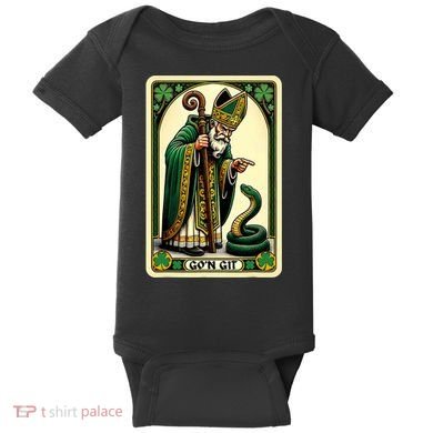 St Patricks Day Tarot Card GoN Git Funny St Patrick Baby Bodysuit