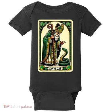 St Patricks Day Tarot Card GoN Git Funny St Patrick Baby Bodysuit
