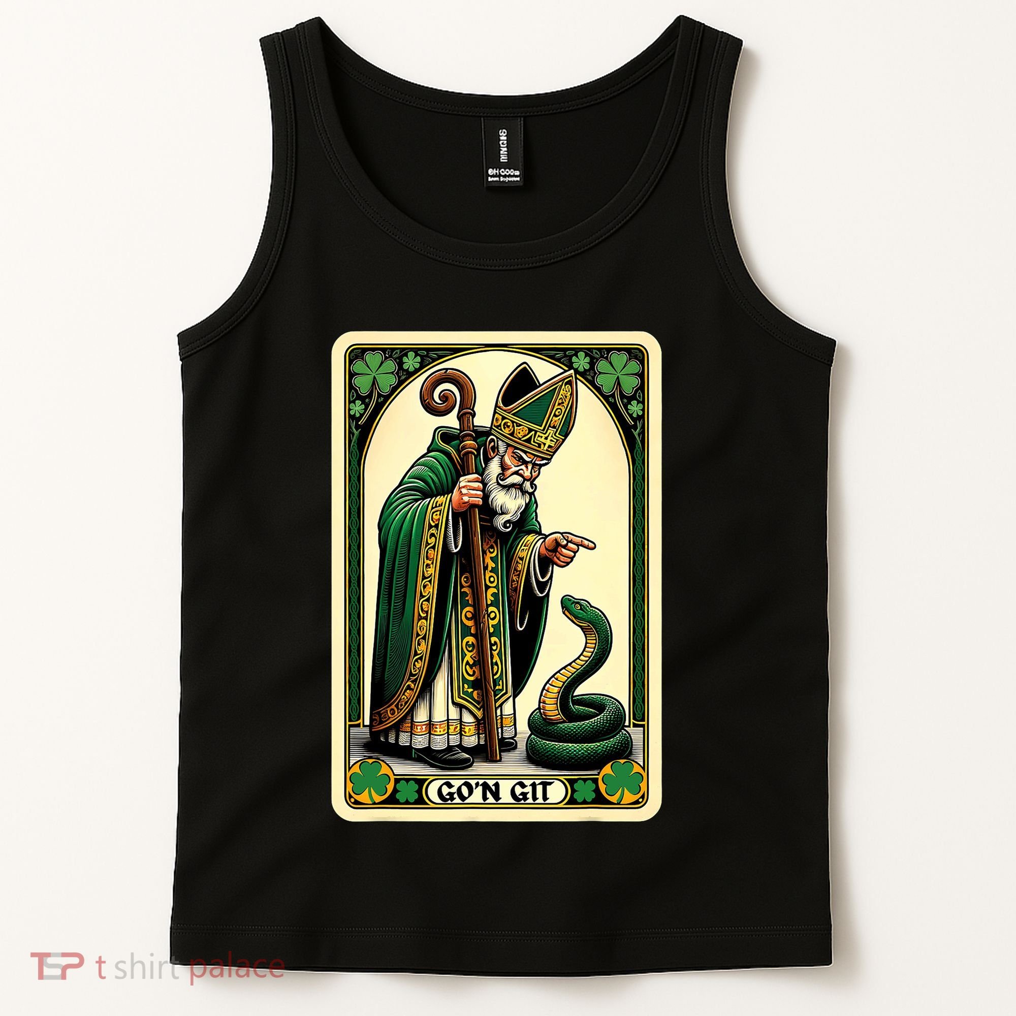 St Patricks Day Tarot Card GoN Git Funny St Patrick Tank Top