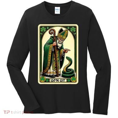 St Patricks Day Tarot Card GoN Git Funny St Patrick Women's Long Sleeve Shirt